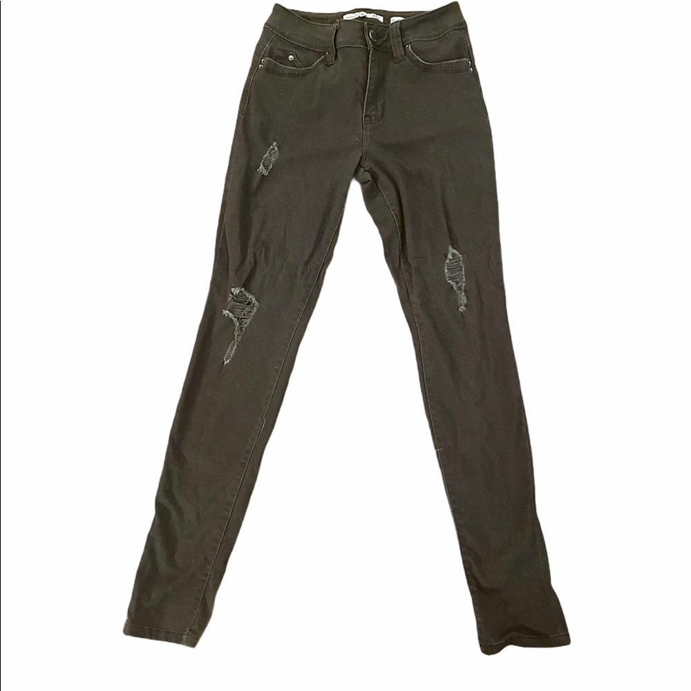 Size 5 green ripped jeans